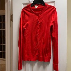 Red J.Crew cardigan-small